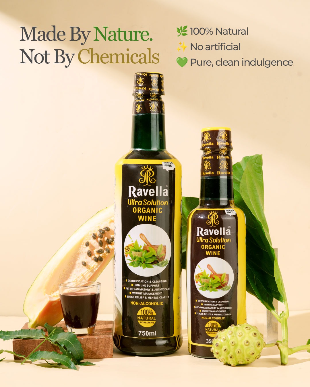 Woman with natural wellness elements